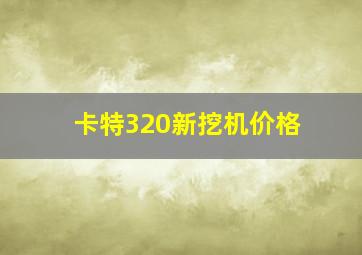 卡特320新挖机价格