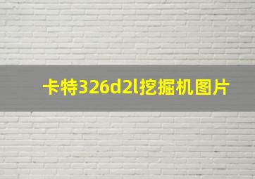 卡特326d2l挖掘机图片