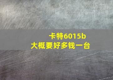 卡特6015b大概要好多钱一台