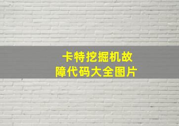 卡特挖掘机故障代码大全图片