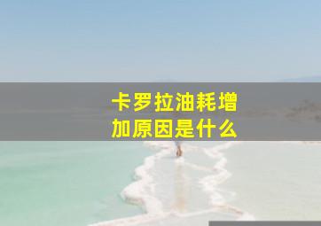 卡罗拉油耗增加原因是什么