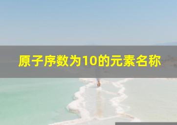 原子序数为10的元素名称