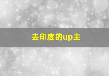 去印度的up主