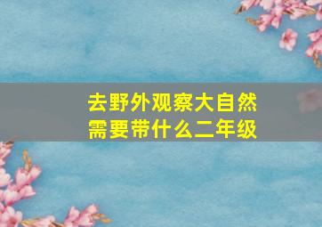 去野外观察大自然需要带什么二年级