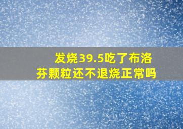 发烧39.5吃了布洛芬颗粒还不退烧正常吗