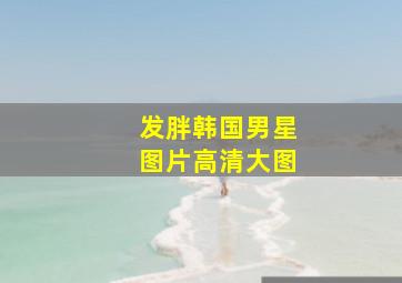 发胖韩国男星图片高清大图