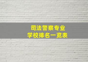 司法警察专业学校排名一览表