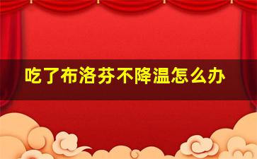 吃了布洛芬不降温怎么办