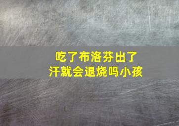 吃了布洛芬出了汗就会退烧吗小孩