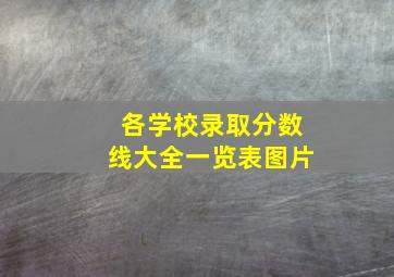 各学校录取分数线大全一览表图片