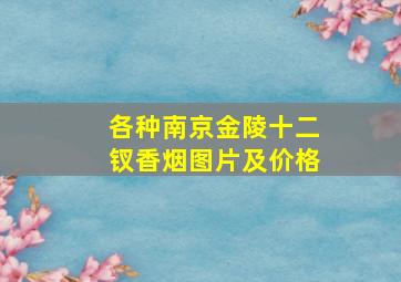 各种南京金陵十二钗香烟图片及价格