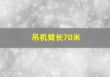 吊机臂长70米