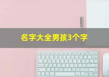 名字大全男孩3个字