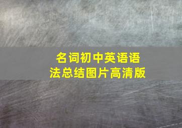 名词初中英语语法总结图片高清版