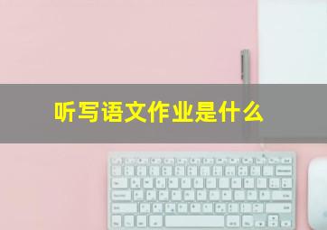 听写语文作业是什么