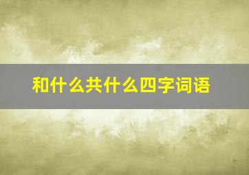 和什么共什么四字词语