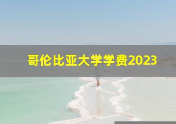 哥伦比亚大学学费2023