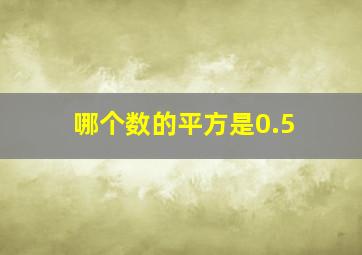 哪个数的平方是0.5