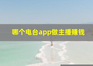 哪个电台app做主播赚钱