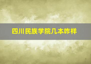 四川民族学院几本咋样