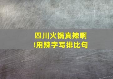 四川火锅真辣啊!用辣字写排比句