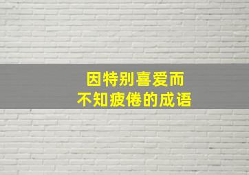 因特别喜爱而不知疲倦的成语