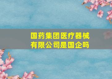 国药集团医疗器械有限公司是国企吗