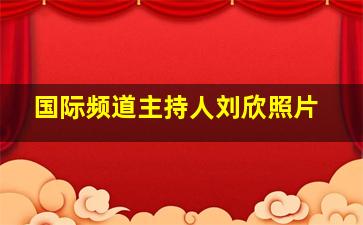 国际频道主持人刘欣照片