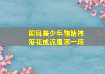 国风美少年鞠婧祎落花成泥是哪一期