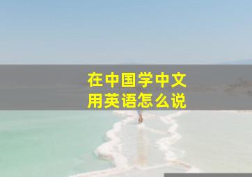 在中国学中文用英语怎么说