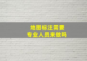 地图标注需要专业人员来做吗