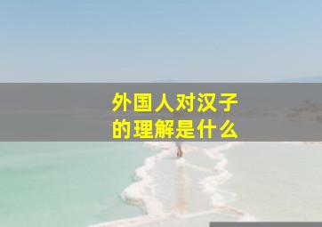 外国人对汉子的理解是什么