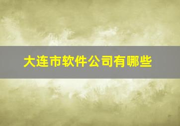 大连市软件公司有哪些