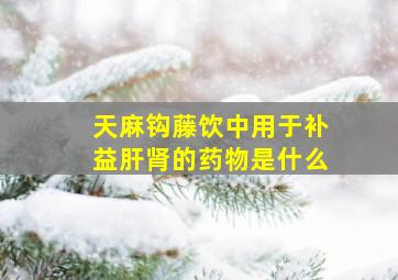 天麻钩藤饮中用于补益肝肾的药物是什么