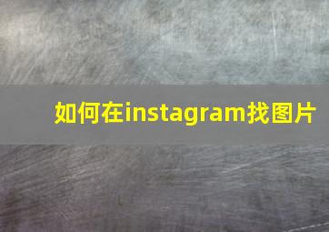 如何在instagram找图片