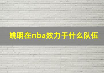 姚明在nba效力于什么队伍