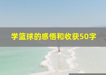 学篮球的感悟和收获50字