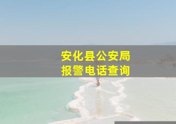 安化县公安局报警电话查询