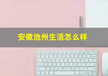 安徽池州生活怎么样