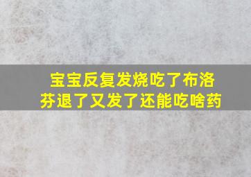 宝宝反复发烧吃了布洛芬退了又发了还能吃啥药