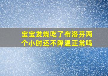 宝宝发烧吃了布洛芬两个小时还不降温正常吗