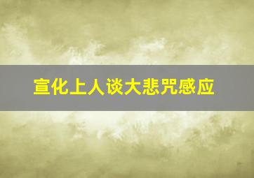 宣化上人谈大悲咒感应