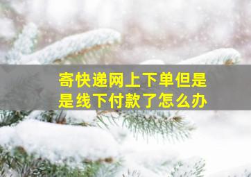 寄快递网上下单但是是线下付款了怎么办