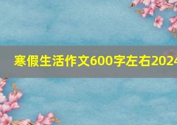 寒假生活作文600字左右2024