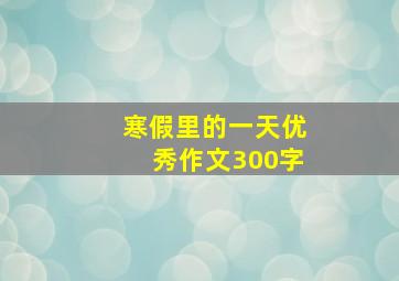 寒假里的一天优秀作文300字