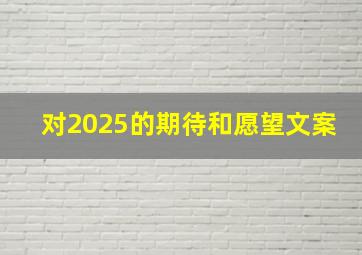 对2025的期待和愿望文案