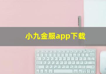 小九金服app下载