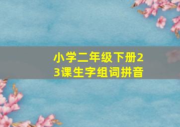 小学二年级下册23课生字组词拼音