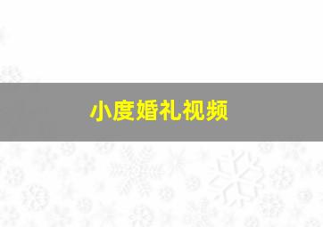 小度婚礼视频