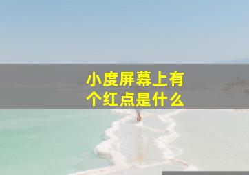 小度屏幕上有个红点是什么